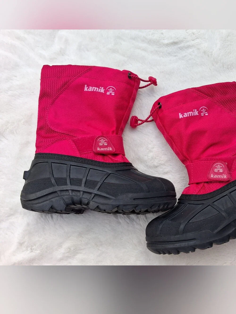 Kamik Pink Black Winter Snow Boots Size 11